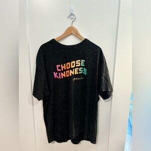PINK Victoria's Secret Black 'Choose Kindness' T-Shirt one size
